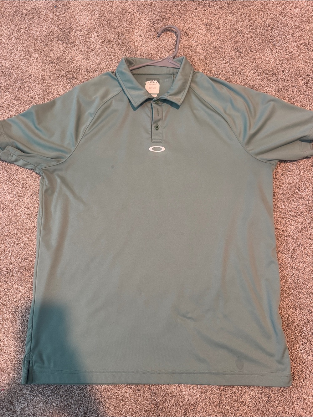 Oakley Men's Polo Shirt - Sage Green Performance